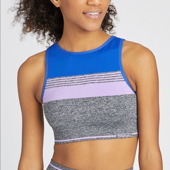 Soul by SoulCycle Melange Striped Seamless bra - Picture 1 of 1